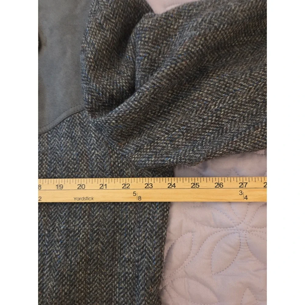 Vintage Pendleton Western Blazer Mens Gray Tweed Wool Elbow Patches USA Sz 46